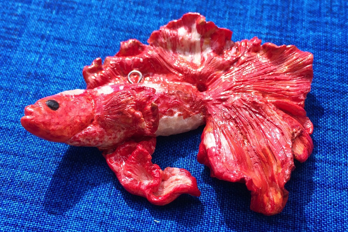 &ldquo;Red Betta Fish&rdquo; Pendant